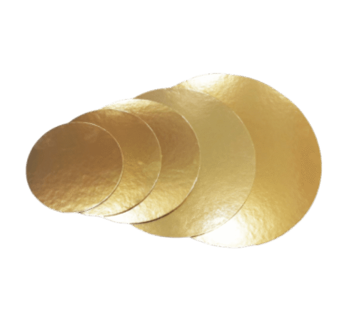 Kartoniniai padėkliukai auksiniai 28 cm
