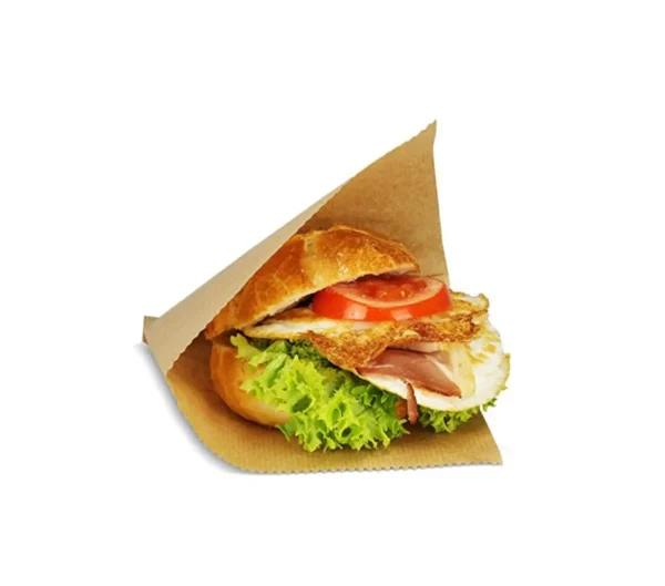 Kraft maišeliai mėsainiams, kebabams 160x160, 500 vnt - Image 2