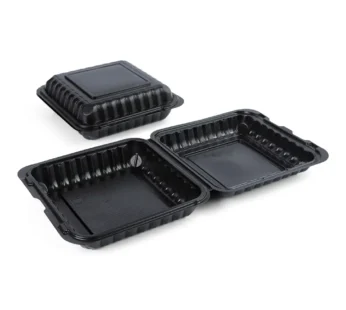 Termo indeliai maistui 225x225x72 mm, PP juodi