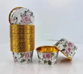 Popierinės keksiukų formelės, gelėtos, 49 vnt